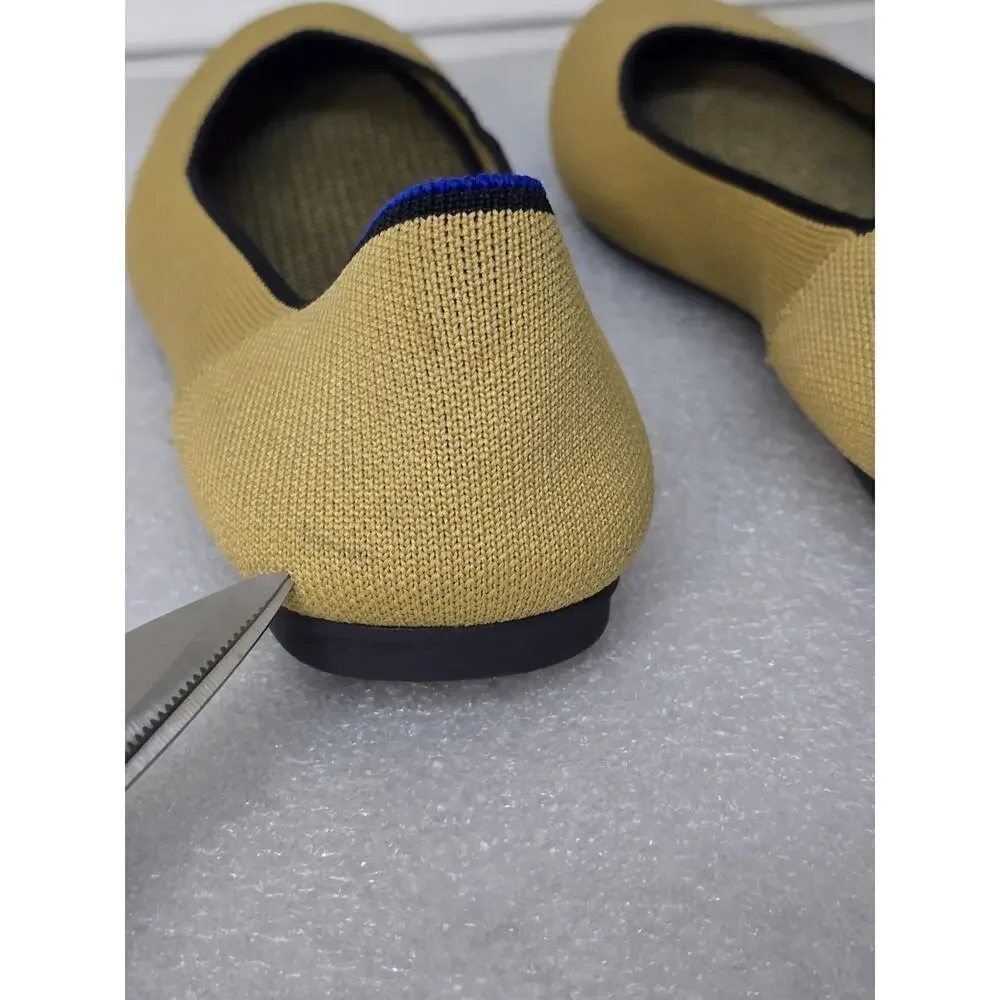 Rothy's The Square Marigold Knit Ballet Flat Women’s US 9 Casual Comfort Shoes